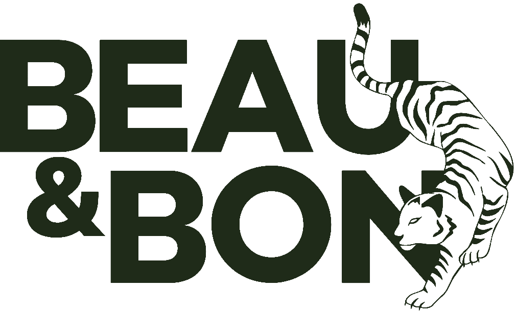 Logo Beau & Bon sur fond vert pâle